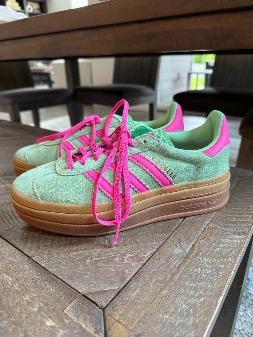 adidas Women’s Gazelle Bold "Pulse Mint / Screaming Pink"